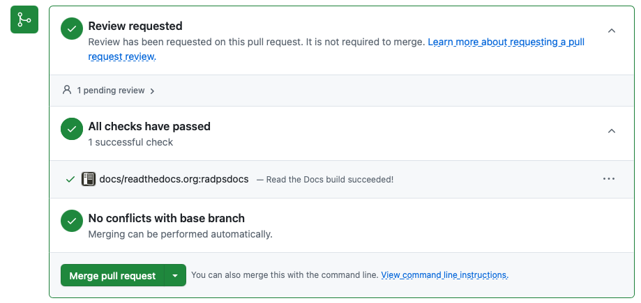 Link to RTD build in the PR